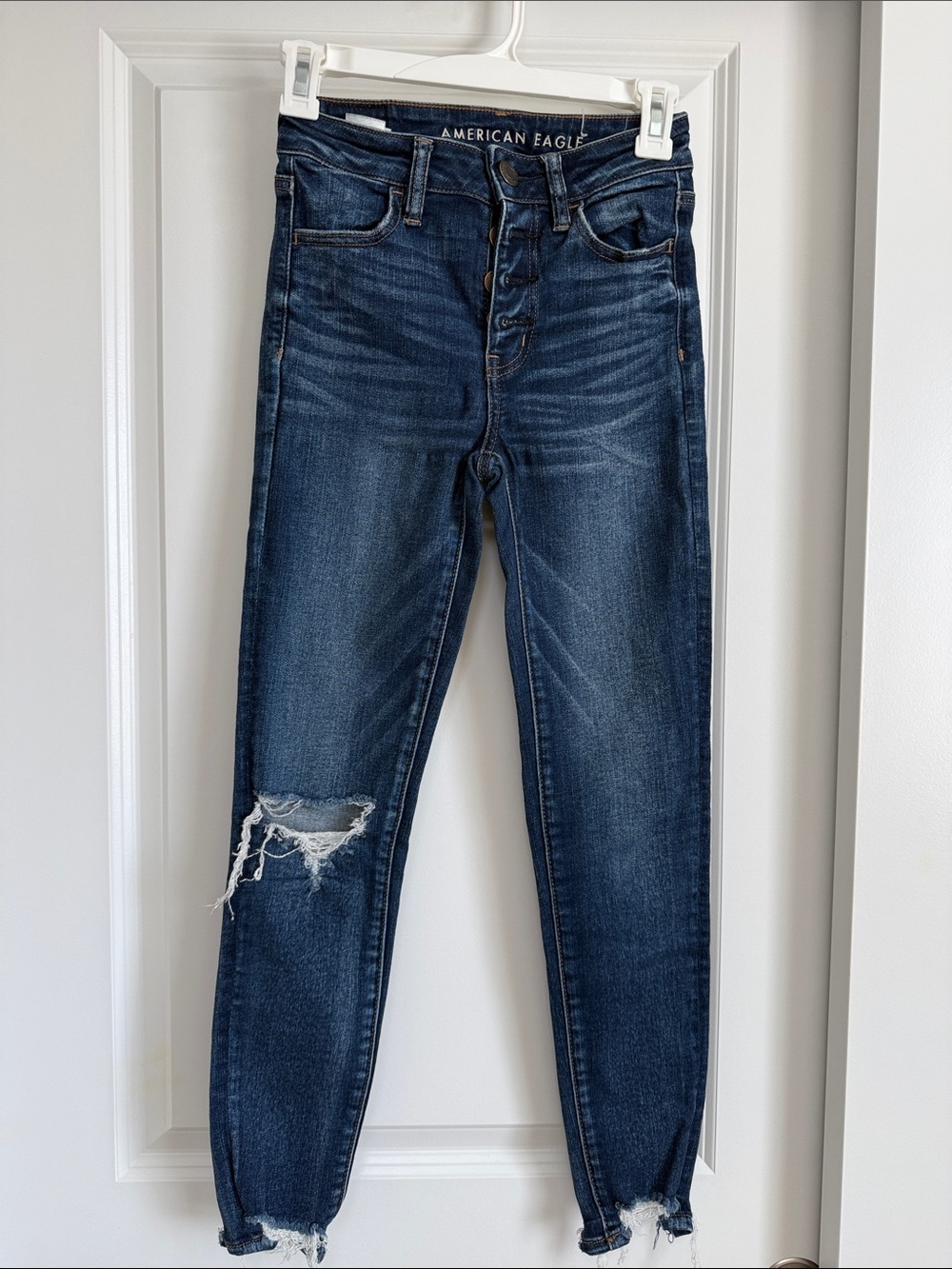 American Eagle Jeans Distressed High-Rise Jeggings Ankle